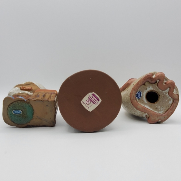 3 Stoneware Figurines Ceramic Boy Girl Figural Japanese Pottery Sculpture - Picture 9 of 9